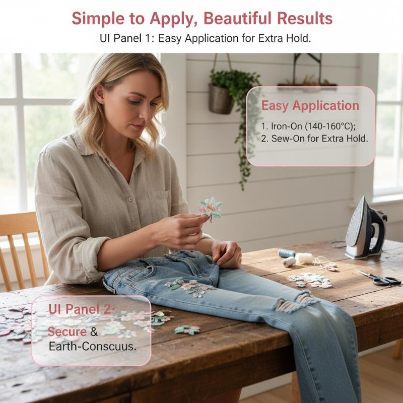 Embroidery Jacket Jeans - 1 шт. нашивка-аппликация с цветочной вышивкой