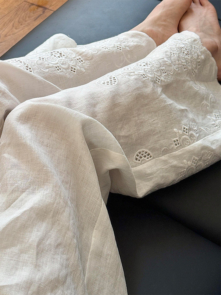 Embroidery Artist - Брюки женские летние в японском стиле