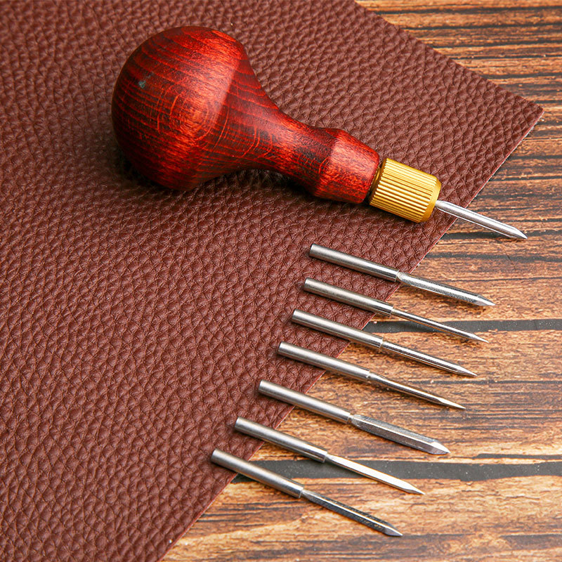 Punch Needle Handle - 1 компл. DIY кожаный дырокол шило