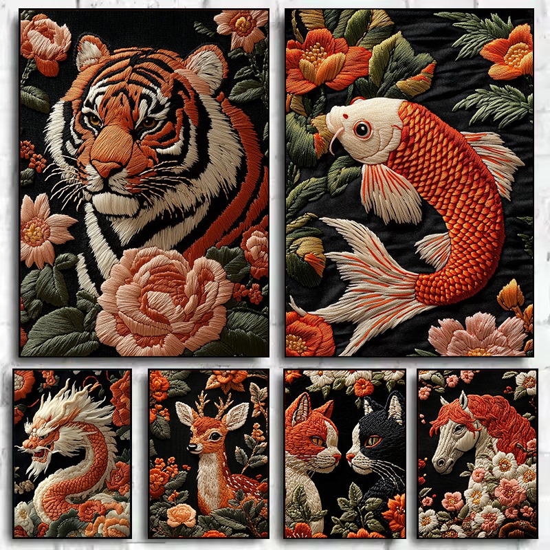 Embroidery Canvas - 1 шт. художественный постер в стиле