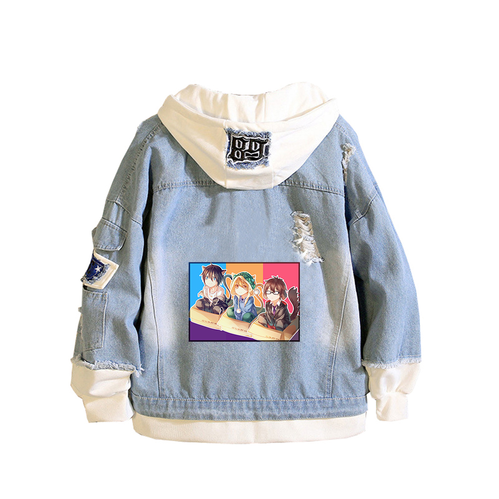 Embroidery Jacket Jeans - Noragami ARAGOTO женская джинсовая куртка с