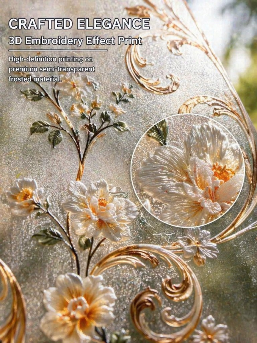 Embroidery Free Pattern - Пленка для окон с вышитым узором,