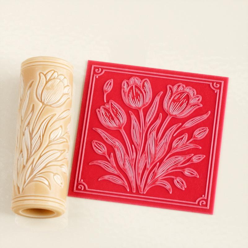 Валик для глины с узором «Цвет – обзор и цена Embroidery Texture