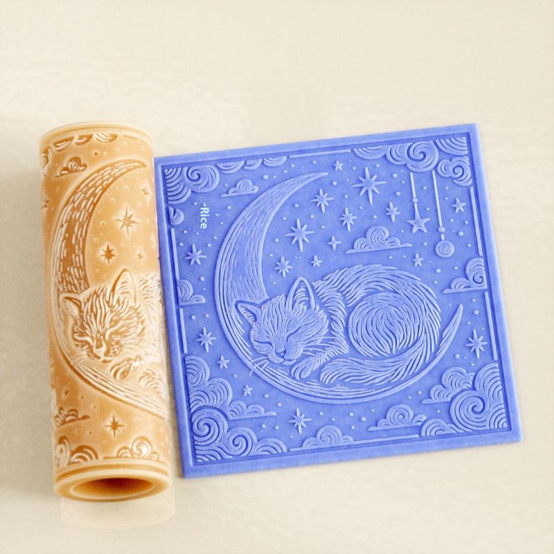 Валик для глины с узором «Цвет – обзор и цена Embroidery Texture