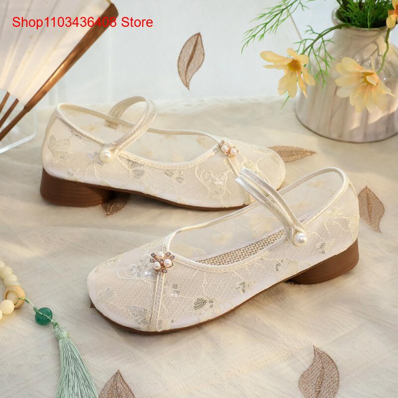 Новые сетчатые туфли на низком – обзор и цена Embroidery Canvas