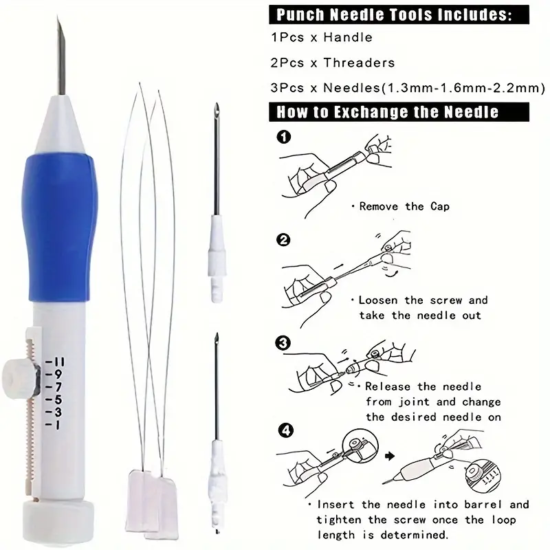 Набор для вышивания для начина – обзор и цена Punch Needle Handle