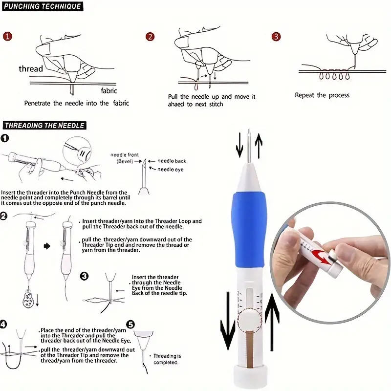 Набор для вышивания для начина – обзор и цена Punch Needle Handle