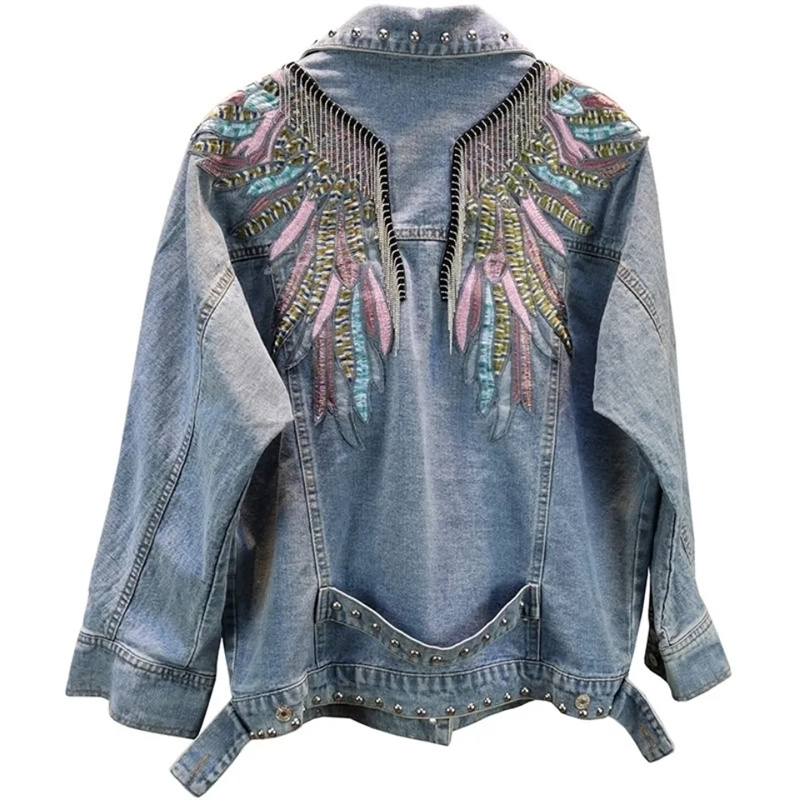 Женская джинсовая куртка с дли – обзор и цена Embroidery Jacket Jeans