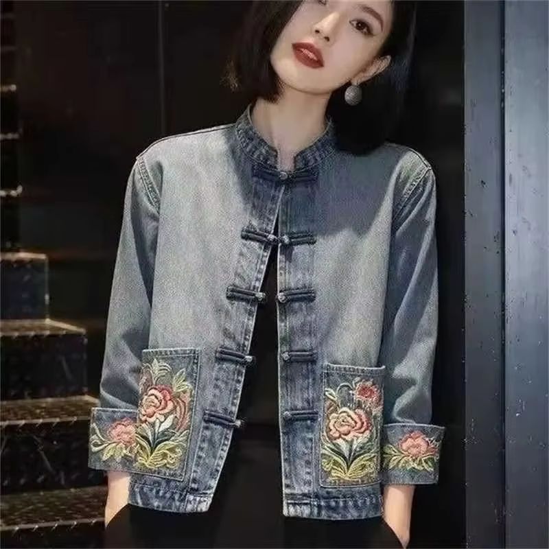 Весенне-осенняя красивая джинс – обзор и цена Embroidery Jacket Jeans