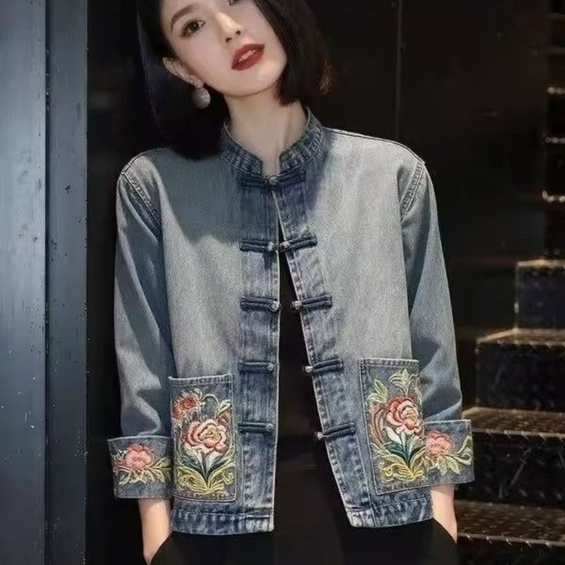 Весенне-осенняя красивая джинс – обзор и цена Embroidery Jacket Jeans