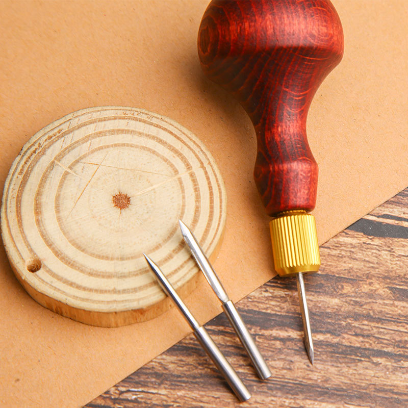 1 компл. DIY кожаный дырокол ш – обзор и цена Punch Needle Handle