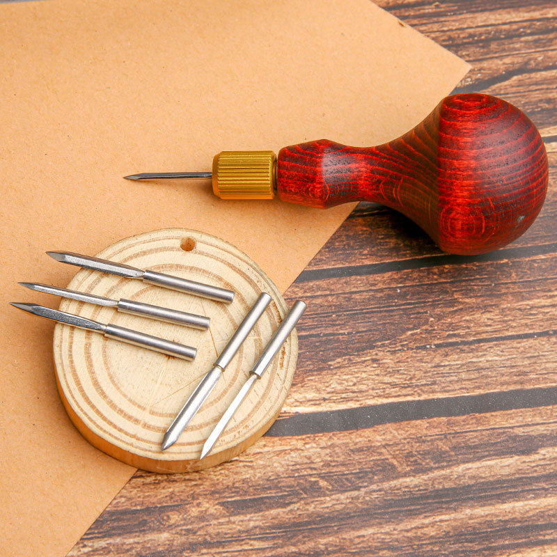 1 компл. DIY кожаный дырокол ш – обзор и цена Punch Needle Handle