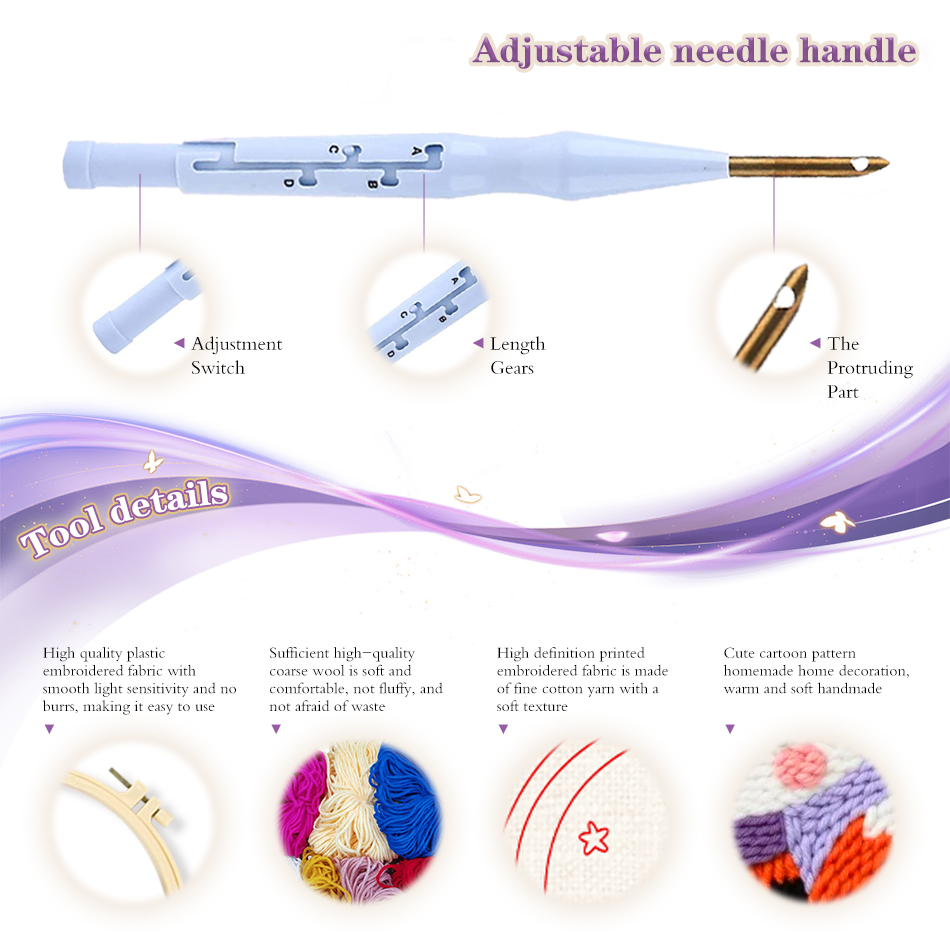 Наборы для вышивания панч-нидл – обзор и цена Punch Needle Handle