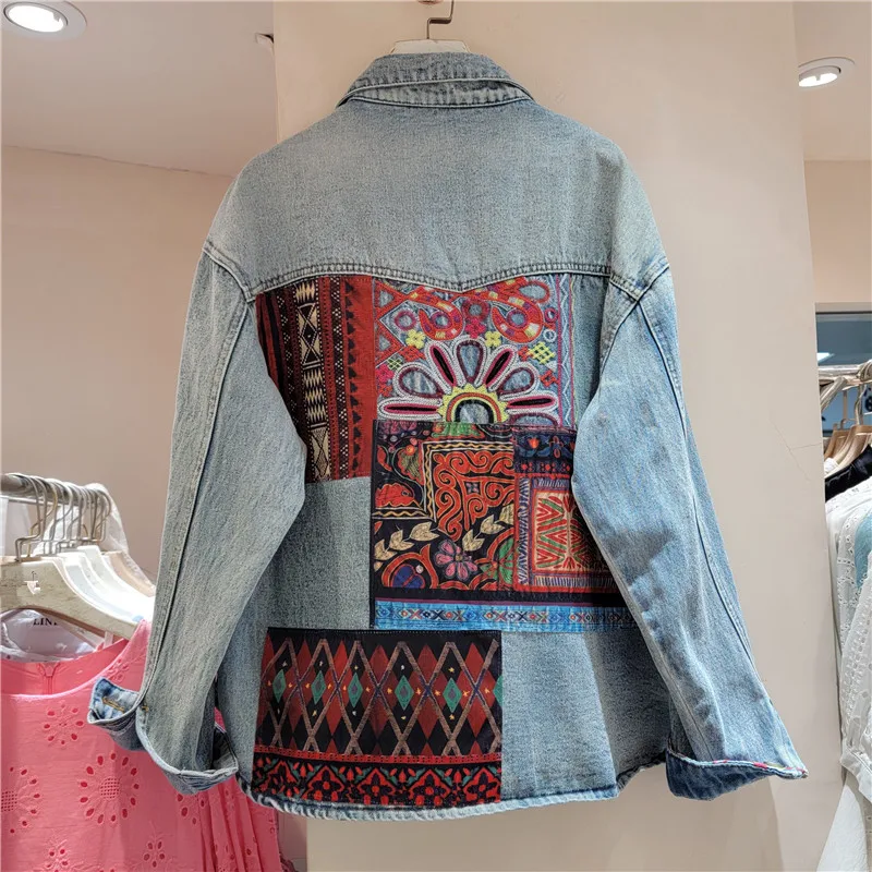 Винтажная синяя джинсовая курт – обзор и цена Embroidery Jacket Jeans