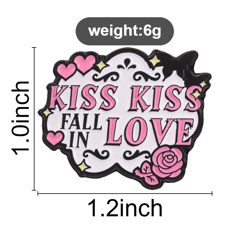 Значок Kiss Kiss Fall In Love, – обзор и цена Embroidery Kiss