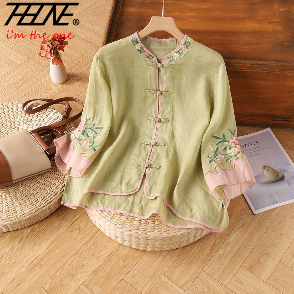 THHONE блузка с вышивкой, руба – обзор и цена Embroidery Baju